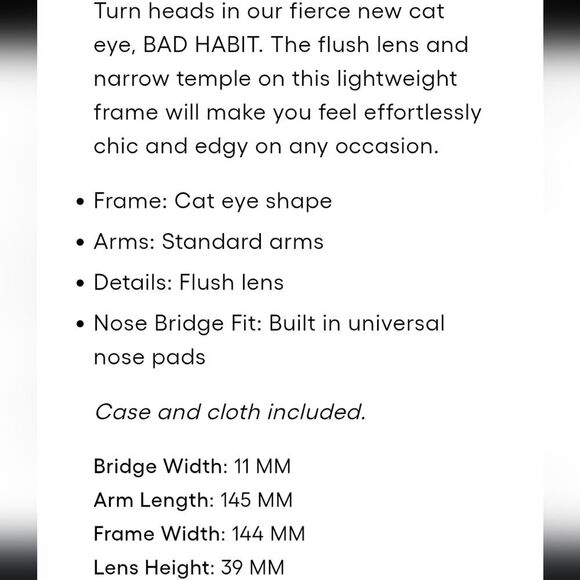 Quay Australia Bad Habit Cat Eye Sunglasses- Bone Frame/Smoke Lens main image 3